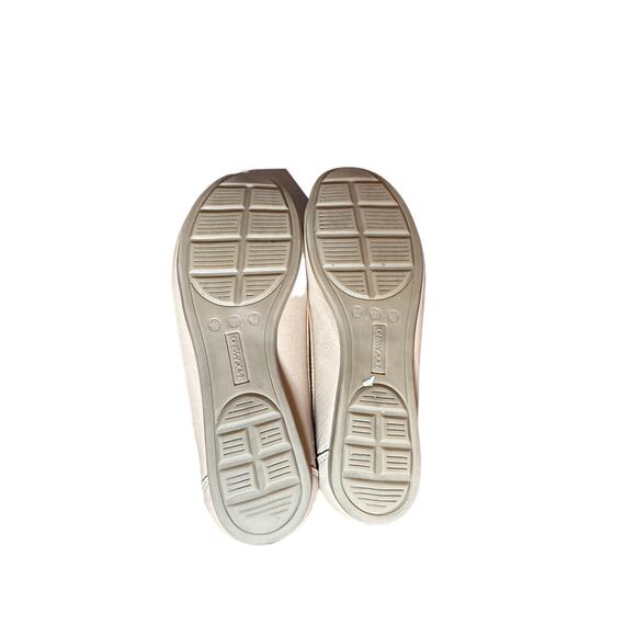 Mocassino Loafers size us 7.5 / 39 cream and bronze comfort shoe leather - Picture 8 of 10